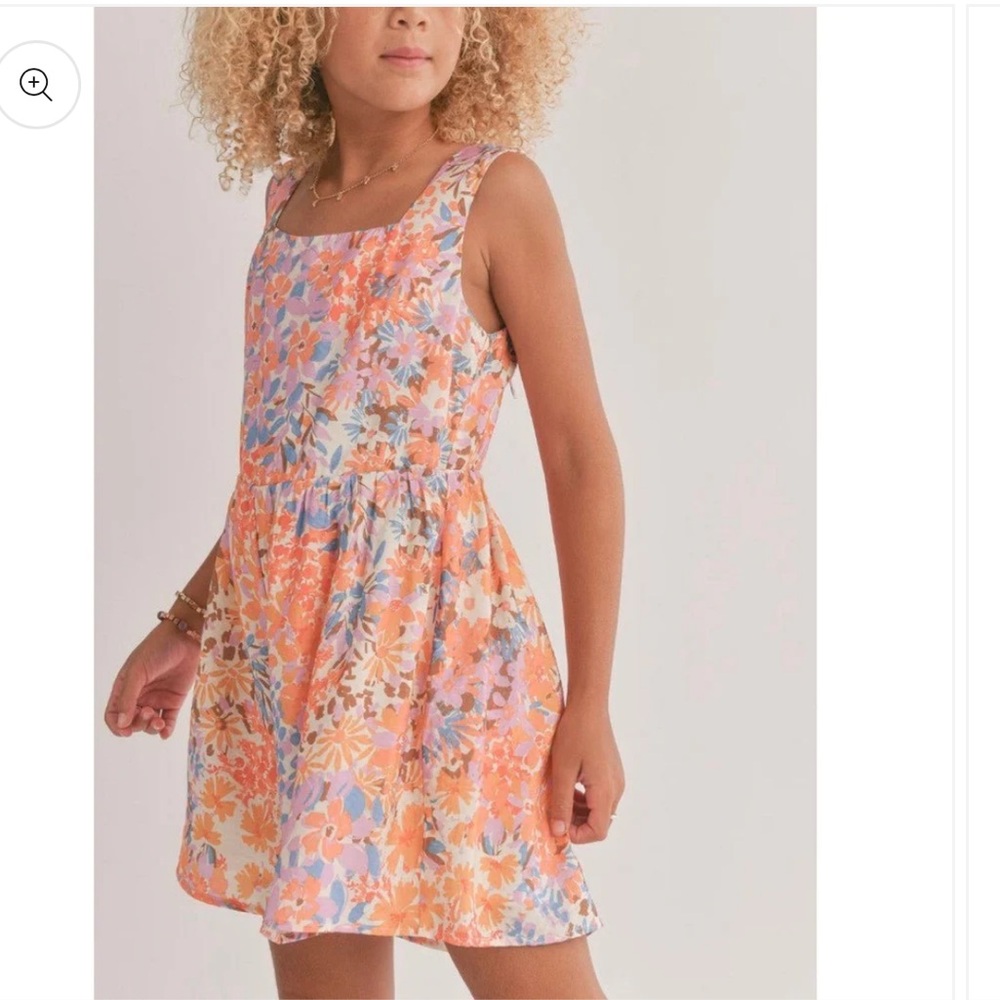Sadie & Sage Tween Moonscapes Back Cutout Floral Romper